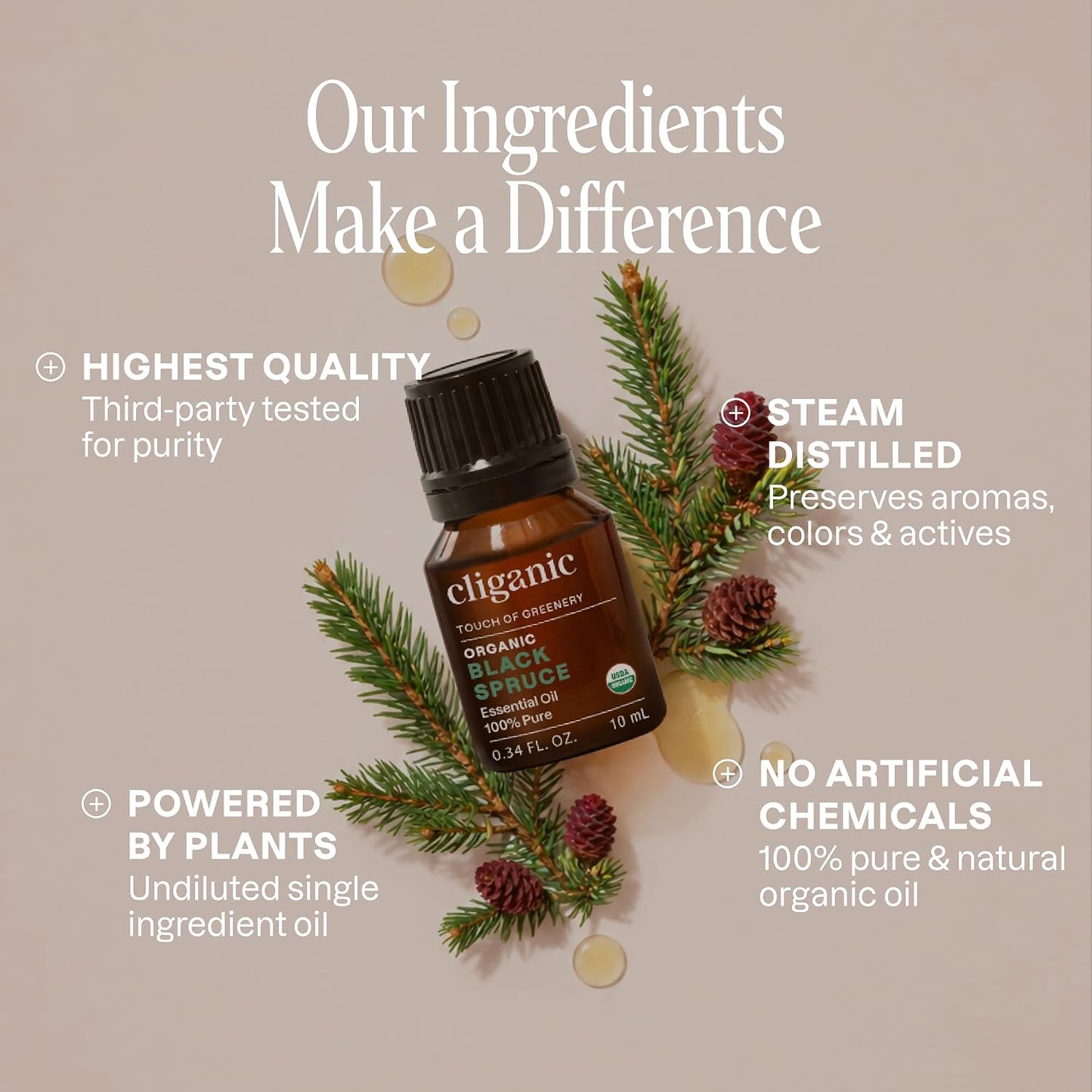 Cliganic Organic Lavender Essential Oil - 100% Pure Natural Undiluted, for Aromatherapy Diffuser | Non-GMO Verified - Colors B
