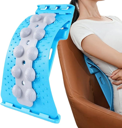 Back Stretcher, 4-Level Adjustable Back Cracking Device, Stretching Equipment, for Muscle Correction Shoulder Neck Nerve Workout Sleeping Sitting Yoga Exercise