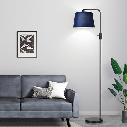 【Upgraded】 Dimmable Floor Lamp, 1000 Lumens LED Edison Bulb Included, Arc Floor Lamps for Living Room Modern Standing Lamp with Linen Shade, Tall Lamp for Bedroom Office Dining Room- Black