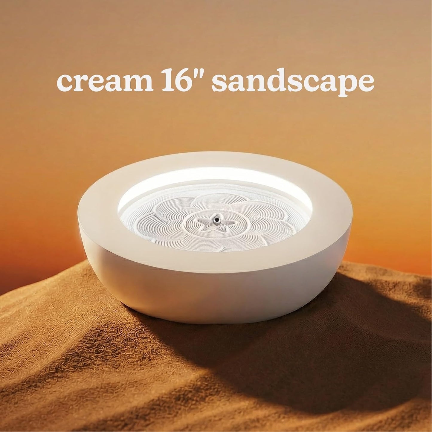 Homedics Drift 11” Sandscape – Version 2.0 with Updated Connected Experience, Smart Wi-Fi Zen Table Décor, LED Ambient Light, Modern Sand Art for Relaxation & Mindfulness, Home & Office Calm Décor