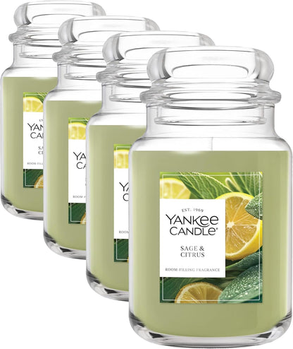 Yankee Candle Sage & Citrus Scented Candle, 22oz Large Jar