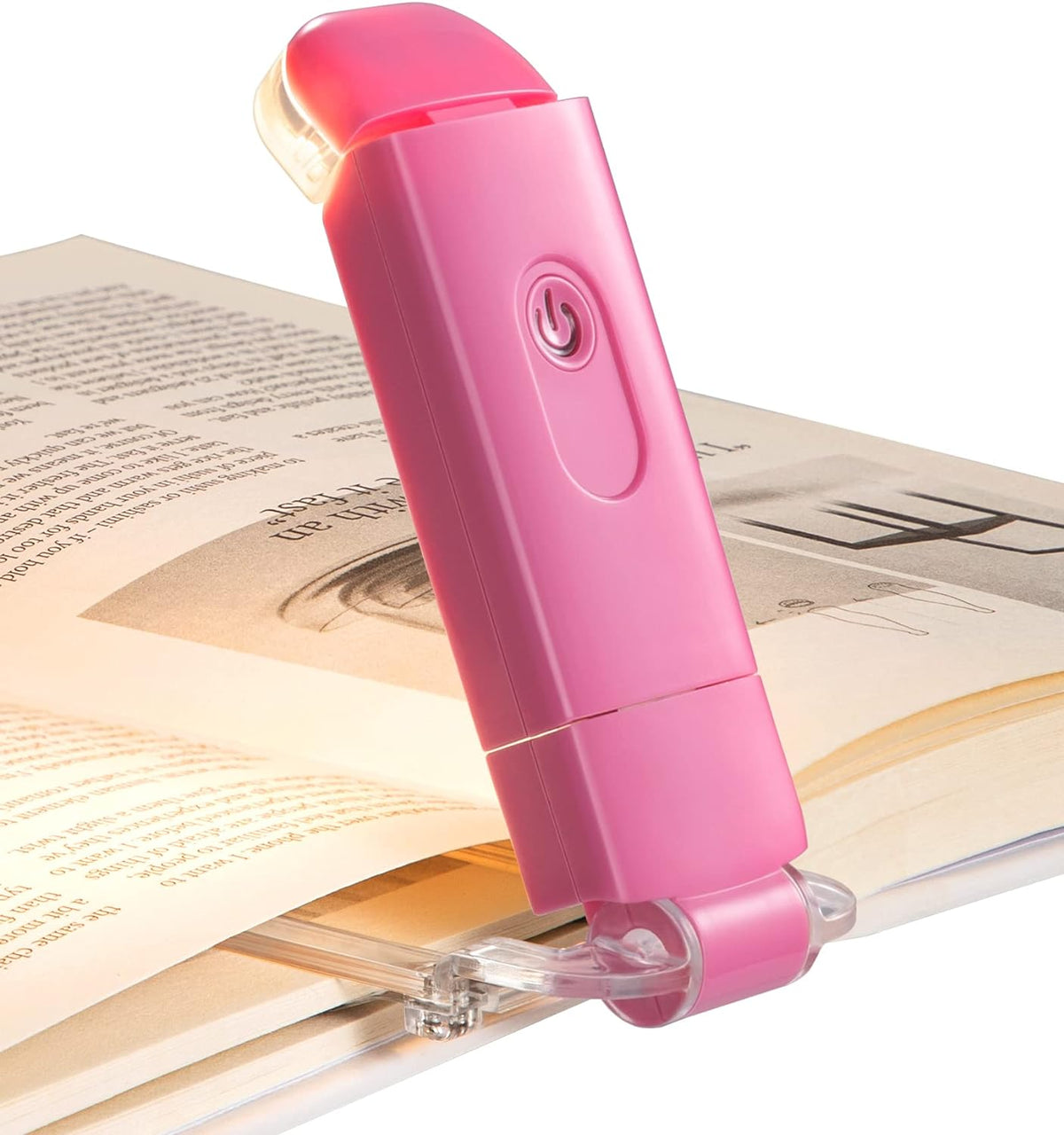 DEWENWILS USB Rechargeable Book Light for Reading in Bed, LED Book Reading Lights with Clip, Perfect for Bookworms, Kids, Warm White, Brightness Adjustable (Blue)