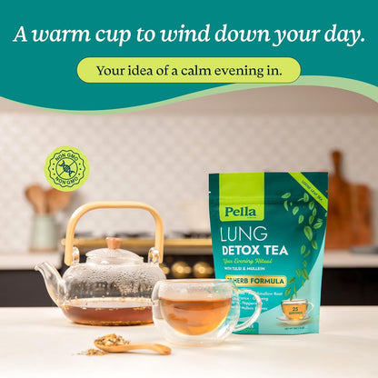 Pella Nutrition Lung Detox Caffeine-Free Loose Leaf Tea - 25 Servings
