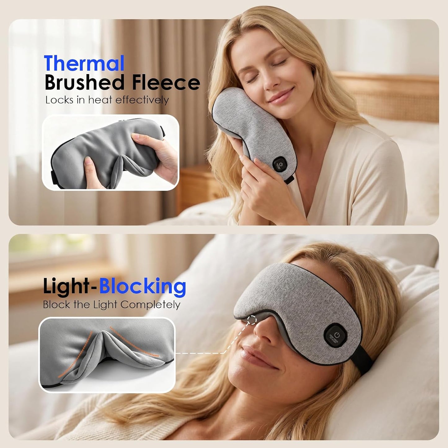 Akakios Heated Eye Mask Cordless for Dry Eyes, Warm Compress for Sleeping