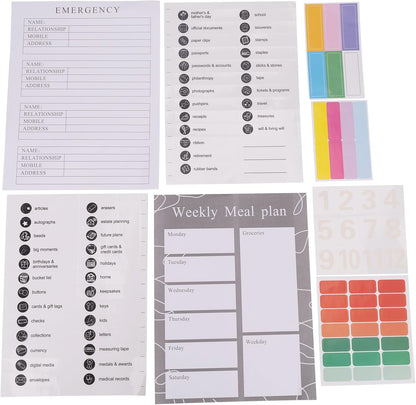 Document Organizer | in Case I Die Binder Organizer with Labels-Black+Pink