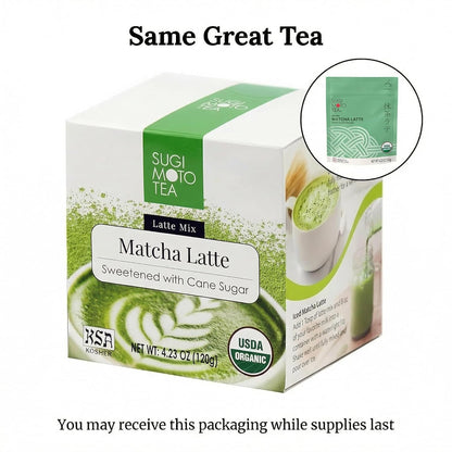 SUGIMOTO TEA Japanese Organic Matcha Latte Blend Mix 4.23 oz