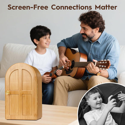 Bamboo Cell Phone Box for Family Time, Cell Phone Jail,Hold 6 Phones