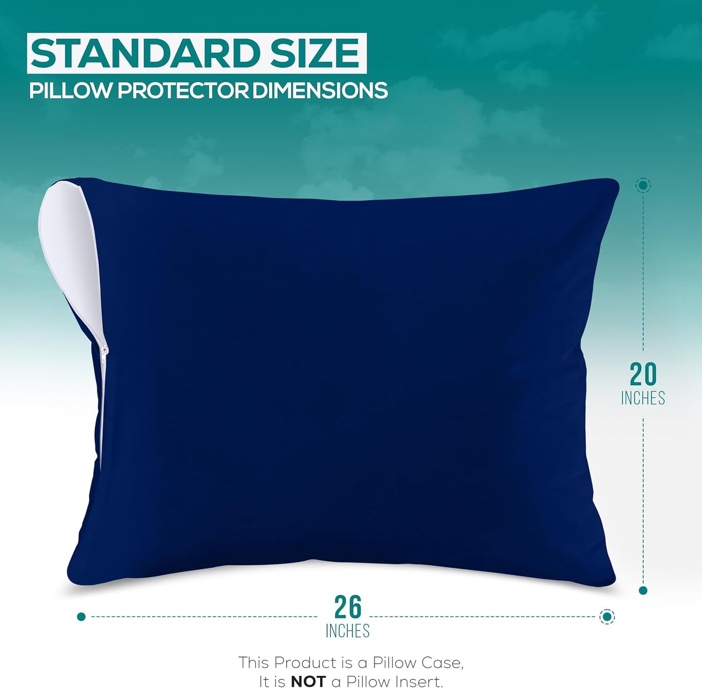 Utopia Bedding Premium 100% Waterproof Pillow Protectors with Zipper Standard Size (Set of 4), Bed Bug and Dust Mite Proof Zippered Pillow Covers, Pillow Encasement Cases, Gray