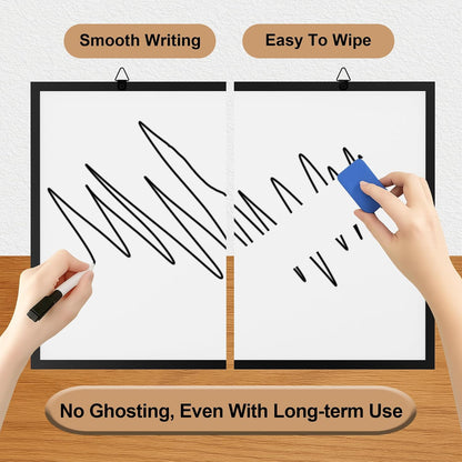 Monthly Calendar Dry Erase Board 16x12 Inch, Double-Sided Whiteboard and Corkboard Combo, Wall Mounted Planner Organizer with Markers, Magnets, Push Pins, Eraser, for Home Office School