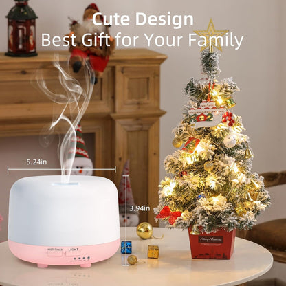 300ML Essential Oil Diffuser, Remote Control Ultrasonic Aromatherapy Oil Diffusers Cool Mist Humidifier, Waterless Auto-Off and 7 LED Light Colors for Bedroom, Yoga, SPA, Baby