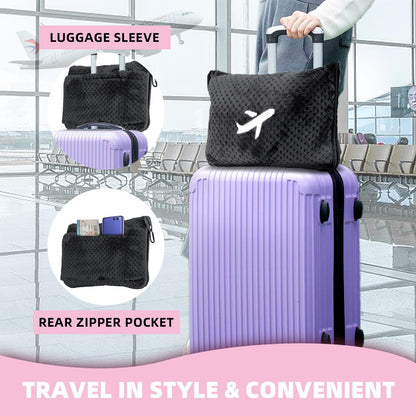 3 in 1 Travel Blanket Pillow Set - 350 GSM Thick Travel Blanket Airplane Compact with Bag, Soft Bag with a Pocket, Inflatable Travel Pillow for Camping & Car Trip(Mint Green)