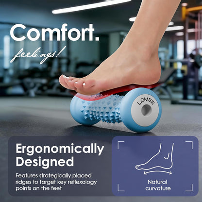 LOMEE Foot Roller Massager for Plantar Fasciitis, Foot Arch and Heel Pain Relief, Deep Tissue Muscle Massage, Feet Ergonomic & Rounded Top Design