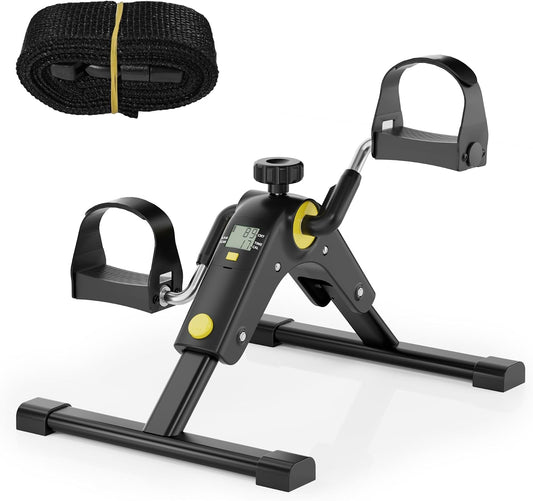 MOMODA Under Desk Bike Pedal Exerciser with LCD Display Portable Mini Exercise Bike for Arm and Leg