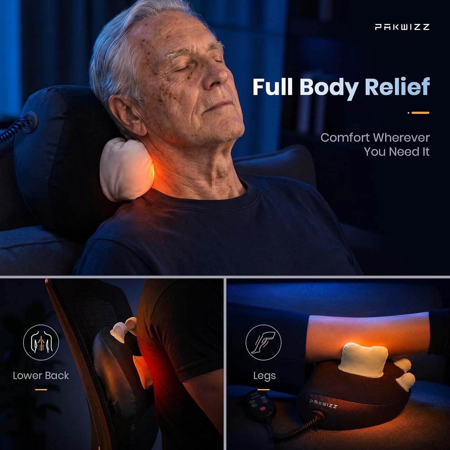 2026 Upgraded Neck Massager Pillow with Heat, Neck & Shoulder Massager with 3 Modes & 3 Intensities, Deep Tissue Kneading Device for Muscle Tension Relief, Best Gift for Women Men Parents Christmas