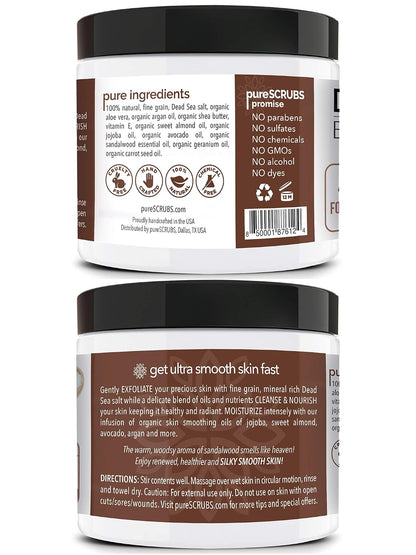 pureSCRUBS Premium Cucumber Body Scrub Set, Exfoliating Dead Sea Salt Scrub