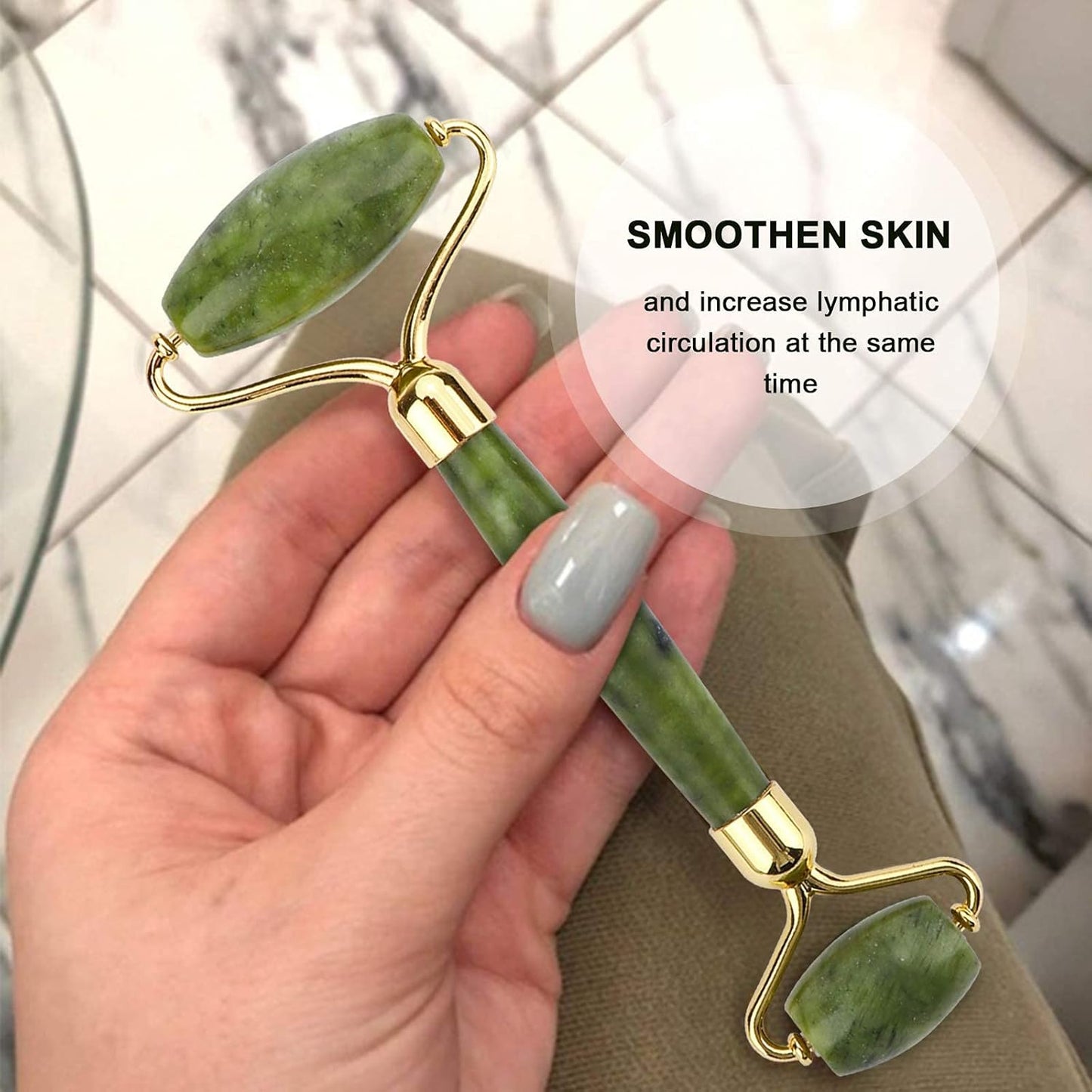 Deciniee Gua Sha Face Roller Tools: Jade Roller Facial Tools for Skin Care - Facial Massager for Face, Eyes, Neck, Relieve Fine Lines and Wrinkles