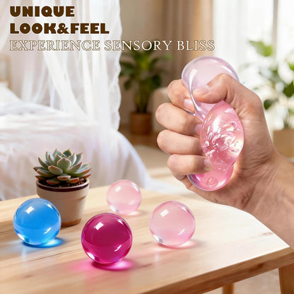 Coconut Oil Squishy, 2 Pack Crystal-Clear Transparency Stress Relief Balls