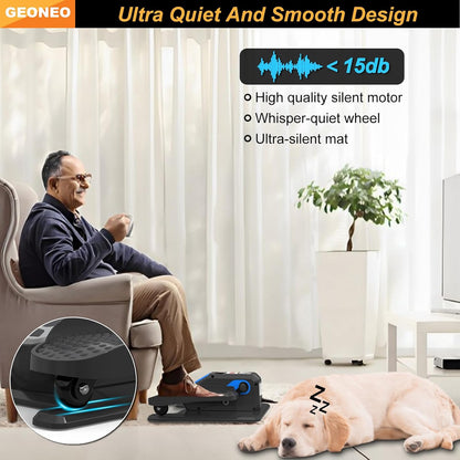 Under Desk Elliptical Machine, Electric Elliptical Exerciser for Senior, Quiet & Small Electric Seated Pedal Exerciser for Home with Monitor, Remote Control & 12 Adjustable Speeds