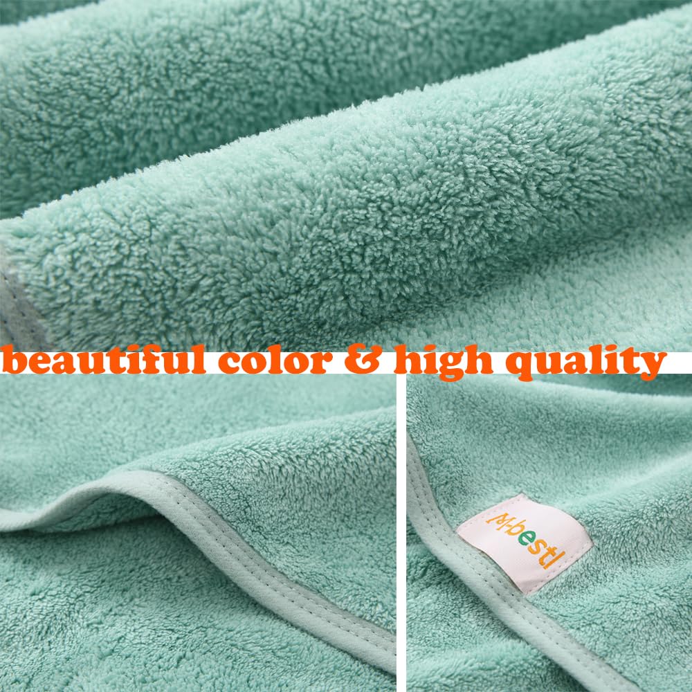 M-bestl 2 Pack Microfiber Hair Towel Wrap,Hair Drying Towel with Button,Quick Dry Hair Towel Turban for Women,Absorbent Anti-frizz Head Towel for Long Thick Curly Hair(Pink&Beige)