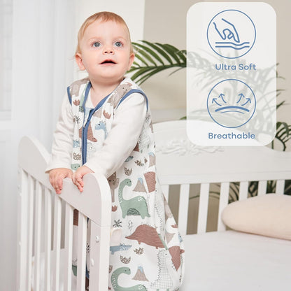 Yoofoss Baby Sleep Sack Baby Wearable Blanket 100% Cotton 2-Way Zipper Toddler Sleeping Sack