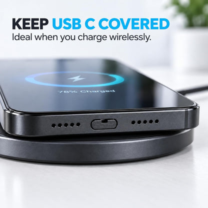 USB C Port Blockers, Control USB C Port Access, 2 Metal Keys, Black