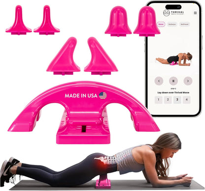 Thrival Arch Back Stretcher - Psoas Muscle Release Tool App for Hip Flexor, Back, Glute, Iliacus, and Neck - Spine Decompressor, Trigger Point, and Myofascial Release – Carbon Black