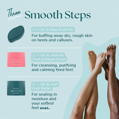 Bare August Glass Foot File Callus Remover- Heel Scraper & in Shower Foot Scrubber Dead Skin Remover - Pedicure Foot Buffer for Soft Feet