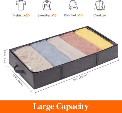 Lifewit 95L Under Bed Storage Container, Blanket Organizer, Gray