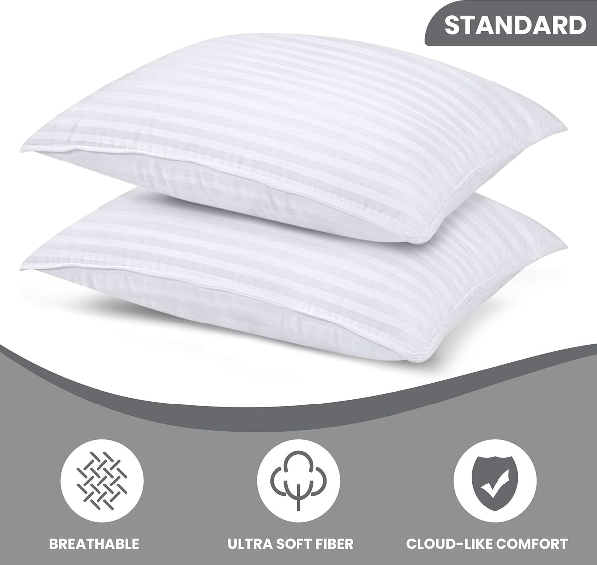 Utopia Bedding Hotel Bed Pillows for Sleeping, Pillows Queen Size Set of 2