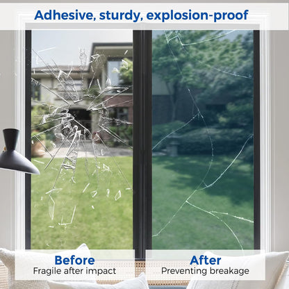 Coavas Blackout Window Film, 100% Light Blocking Privacy Window Film, No Glue Static Cling, Heat & UV Blocking, Removable Room Darkening Window Cover, Renter Friendly for Bedroom, 17.5x78.7Inch,Black