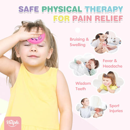 Hilph Kids Ice Packs for Boo Boos - FSA Eligible HSA, 3 Pack Gel Ice Packs for Toddlers & Children Injuries Reusable, Soft Small Hot & Cold Pack for Bumps, Bruises, Fever, Get Well Gifts