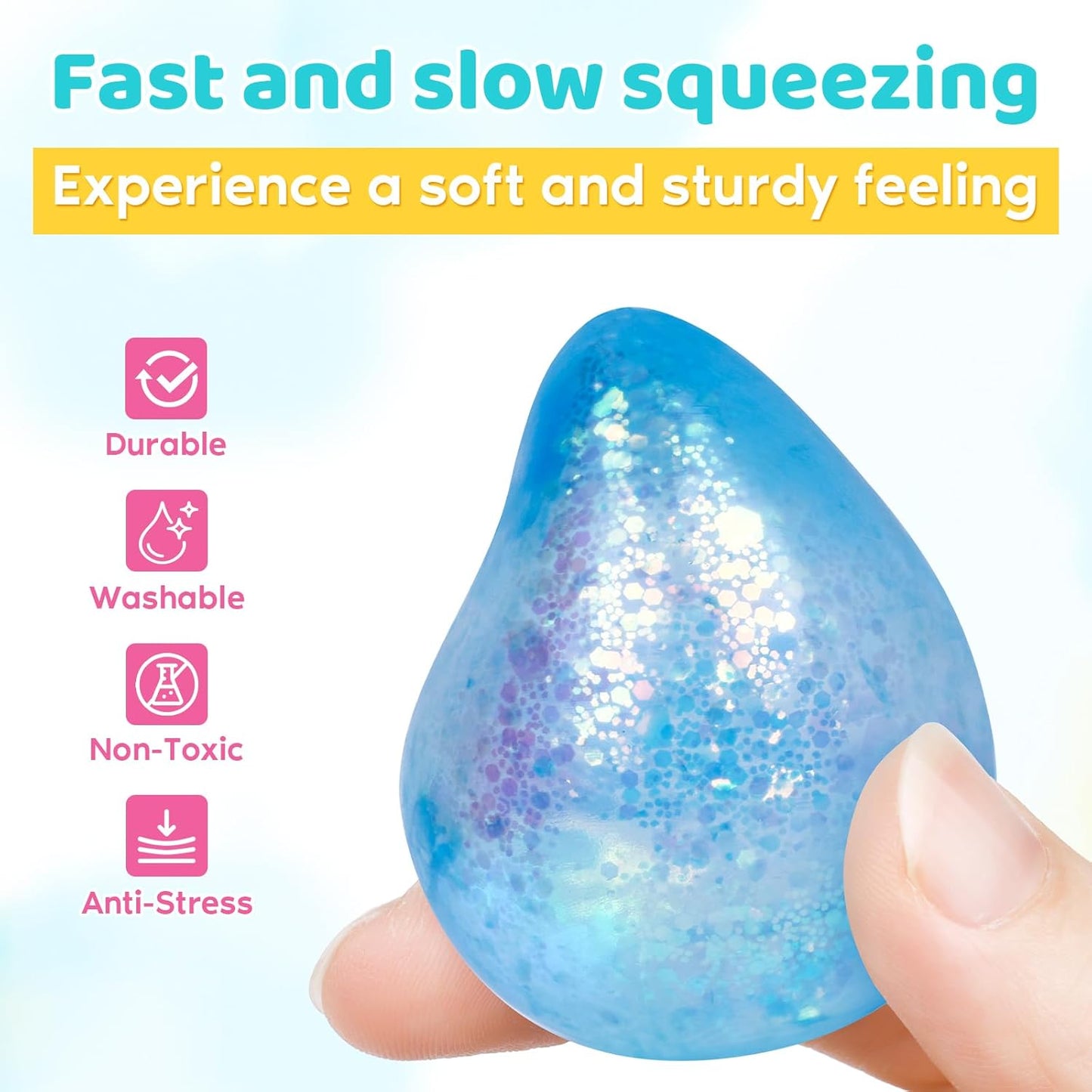 VESPRO 12 Pack Fidget Stress Balls for Adults, Cute Octopus Stress Sensory Stress Ball, Bulk Squishy Squeeze Ball Toys Set for Classroom Prizes and Birthday Party Favors