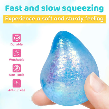 VESPRO 12 Pack Fidget Stress Balls for Adults, Cute Octopus Stress Sensory Stress Ball, Bulk Squishy Squeeze Ball Toys Set for Classroom Prizes and Birthday Party Favors