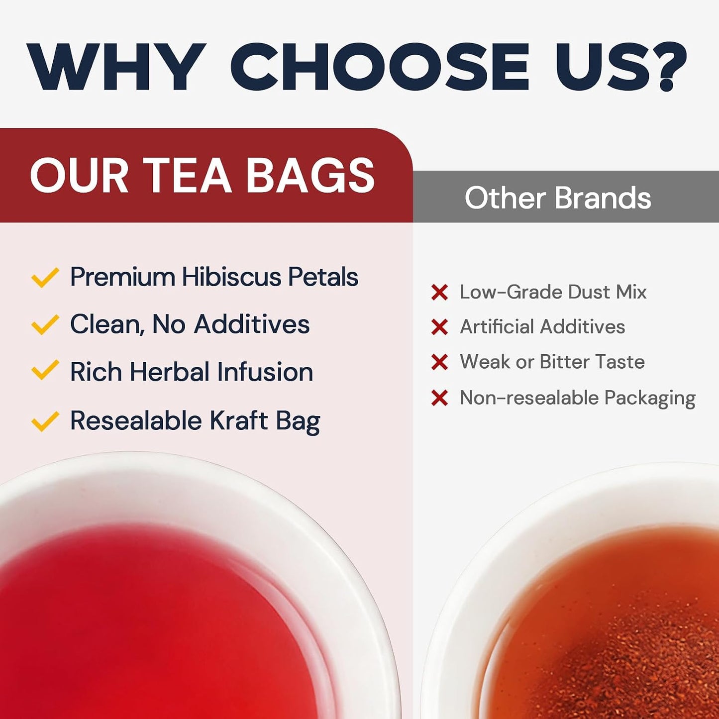 Chamomile Tea Bags, Chamomile Flower Herbal Tea - Sugar-Free, Caffeine-Free, 50 Teabags