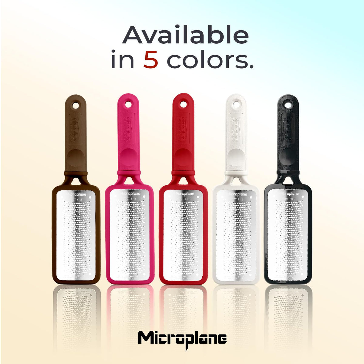 Microplane Colossal Foot File Scraper - The Original Stainless Steel Foot Rasp, Dead Skin/Callus Remover for Feet, Gentle Foot Scrubber, Pedicure Tools for Salon-Quality Foot Care, Black