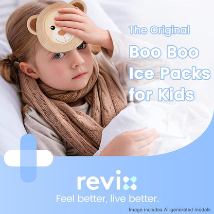 REVIX Kids Ice Packs - Reusable Gel Cold Packs for Toddlers and Babies