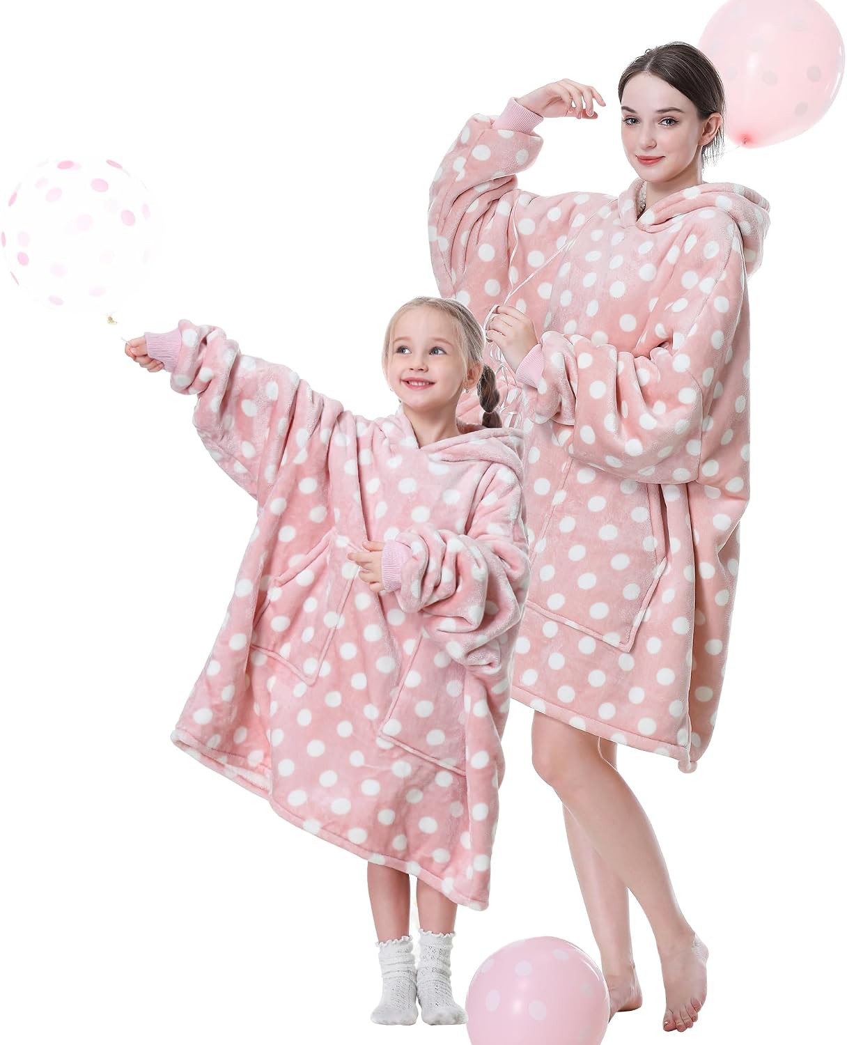 Aemicion Strawberry Blanket Hoodie,Oversized Sherpa Wearable Hooded Blanket,Warm Cozy Sweatshirt Gifts for Women Girls Adult