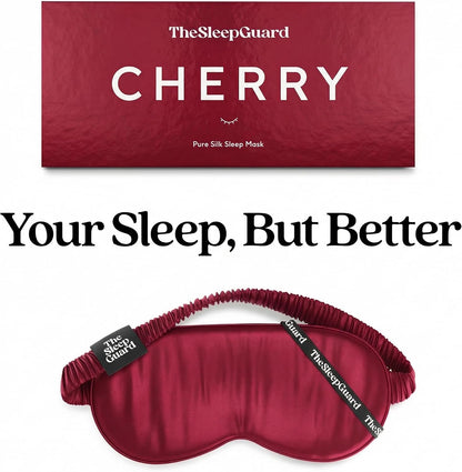 TheSleepGuard Pure Silk Sleep Mask [100% 6A Mulberry Silk, 22 Momme] Light Blocking Travel Essentials. Eye Masks for Sleeping. Black Oeko-Tex Blindfold. Eye Covers for Men & Women