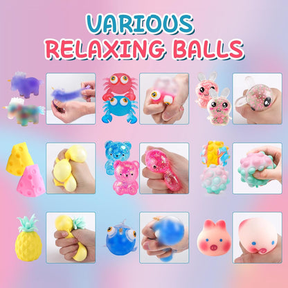 36 Pack Stress Balls, Squishy Balls, Squishy Fidget Stress Relief