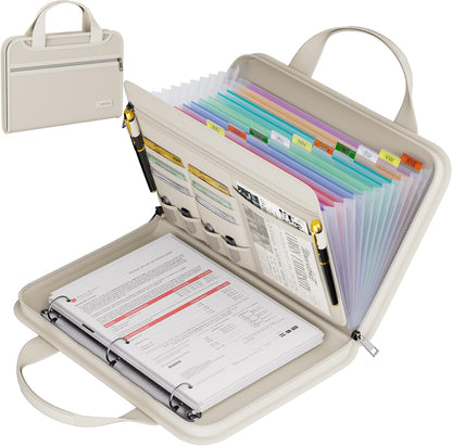Tamfile Fireproof Accordion File Folder with Handle, Document Organizer