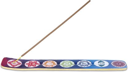 Bless-International Traditional-Handmade-Burner Wooden-Incense-Stick-Holder Ash-Catcher-Stand for-Aromatherapy-Meditation-Yoga (Incense Holder 10 inch(2 pcs))