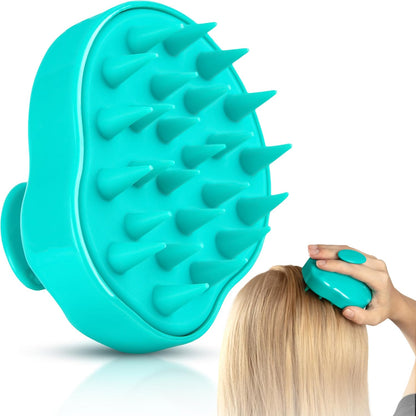 RELAXXO Scalp Massager Hair Growth – Exfoliator & Hair Scrubber for Scalp, Soft Bristles for Dandruff & Soothing Comfort, Shampoo Brush, Wet & Dry Use, Pink