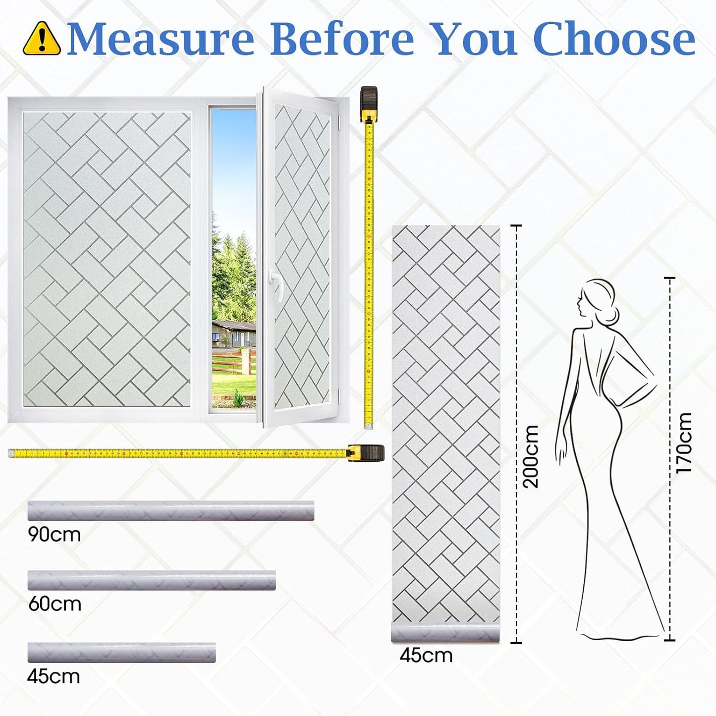 Coavas One Way Privacy Window Film, Heat Control Window Tint for Home, Sun Blocking Reflective Window Film See Out Not in, Anti UV Static Cling for Windows Office Door (Black, 17.5 Inch X 6.5 Feet)