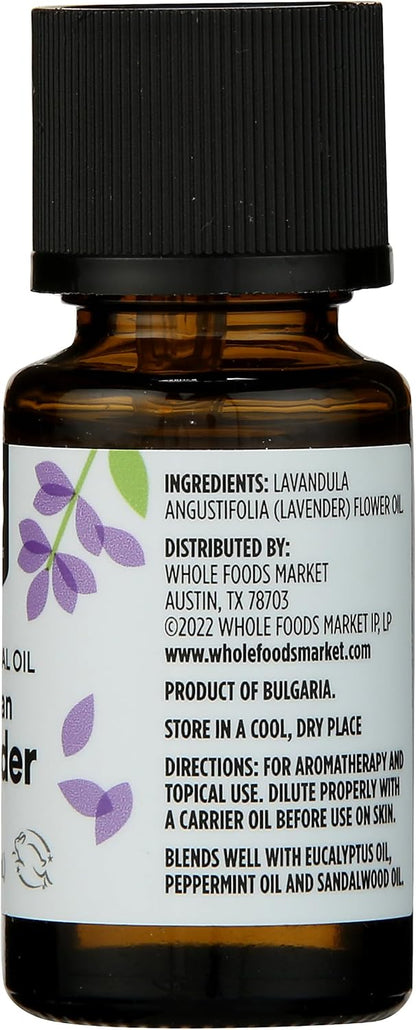 365 by Whole Foods Market, Bulgarian Lavender 100% Essential Oil, 0.5 Fl Oz