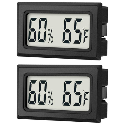 Mini Digital Thermometer 2-Pack Hygrometer Indoor Humidity Monitor Temperature Humidity Gauge Meter with Fahrenheit (℉) for Greenhouse, Garden, Cellar, Closet Etc by DWEPTU