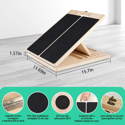 Slant Board for Calf Stretching, 5 Angle Portable Adjustable Stretch Board