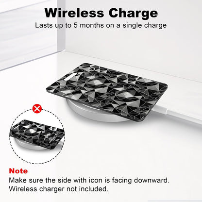 Wallet Tracker Card, Rechargeable, Works with Apple Find My