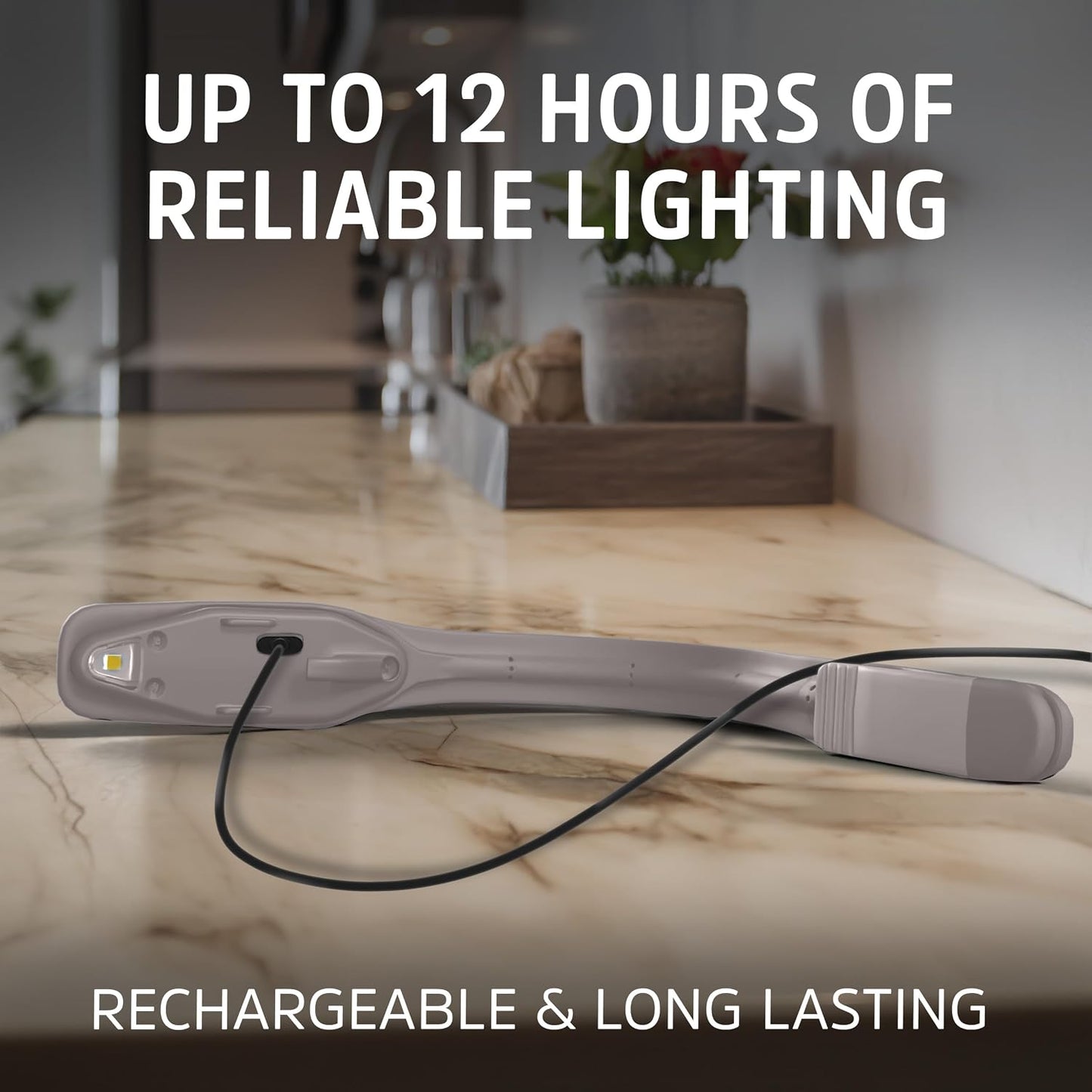 Energizer Flex-R LED Rechargeable Book Light for Reading in Bed, Reading Light with Warm LED Color, Long-Lasting and Lightweight,Blue