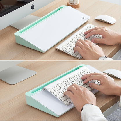TSJ OFFICE Whiteboard Weekly Dry-Erase-Board - Desktop White Board Calendar Desk Organizers with Accessories Computer Keyboard Stand with Drawer, for Office, Home, School Supplies - White Calendar