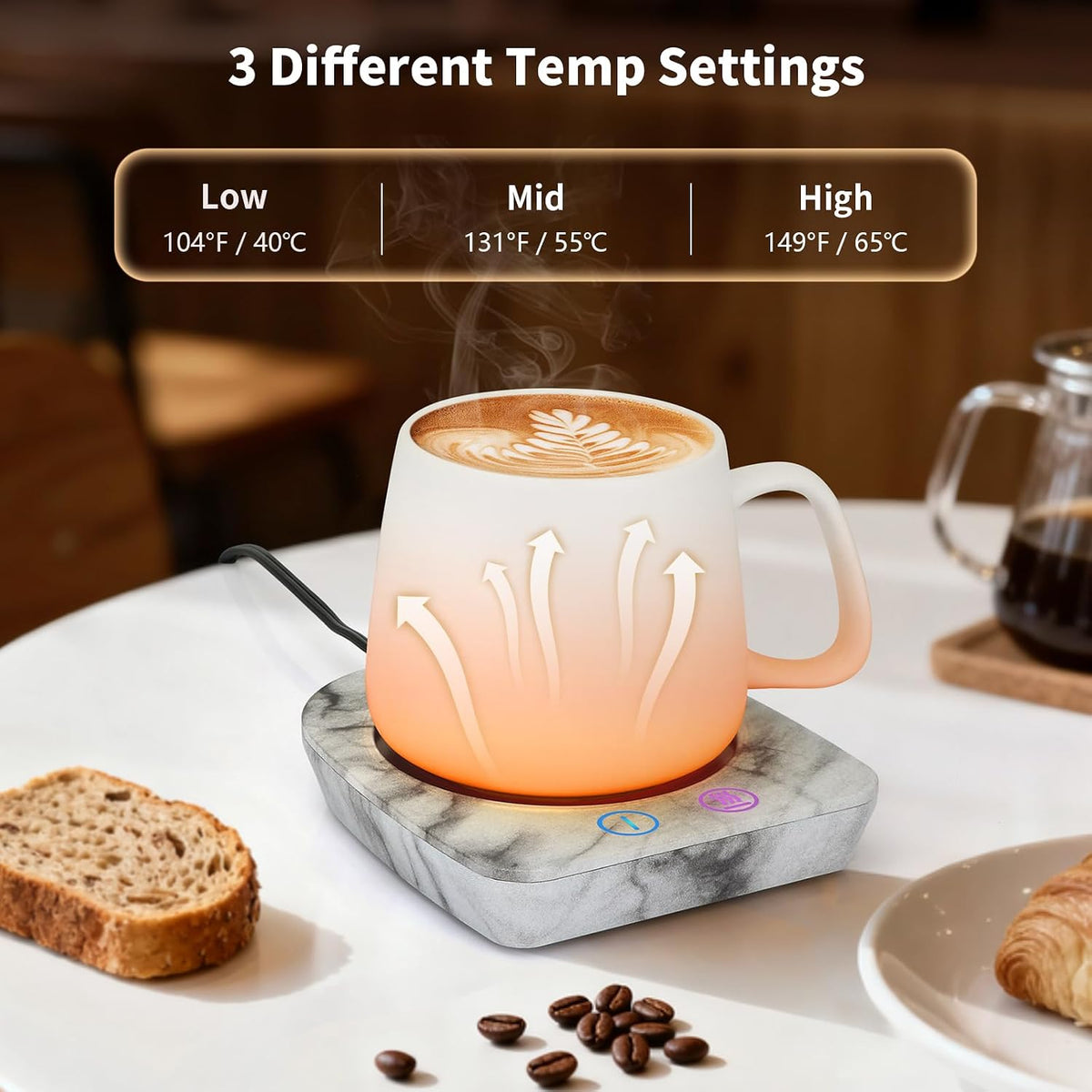 VOBAGA Mug Warmer& Coffee Mug Warmer for Office Desk